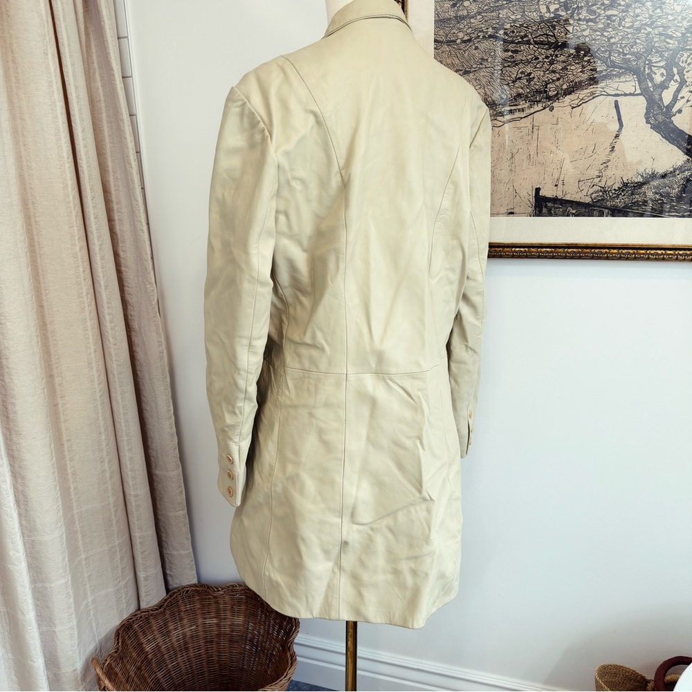✨ FREE PEOPLE vintage 90s leather coat / jacket - Picture 4 of 4